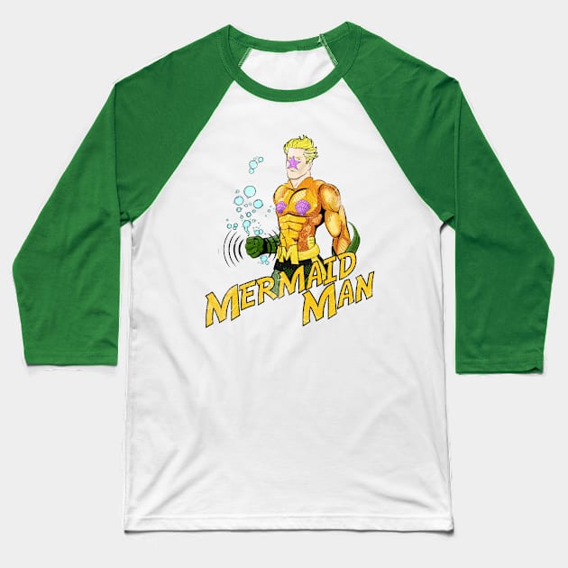 The Adventures of the Merman! Baseball T-Shirt by Watson Creations